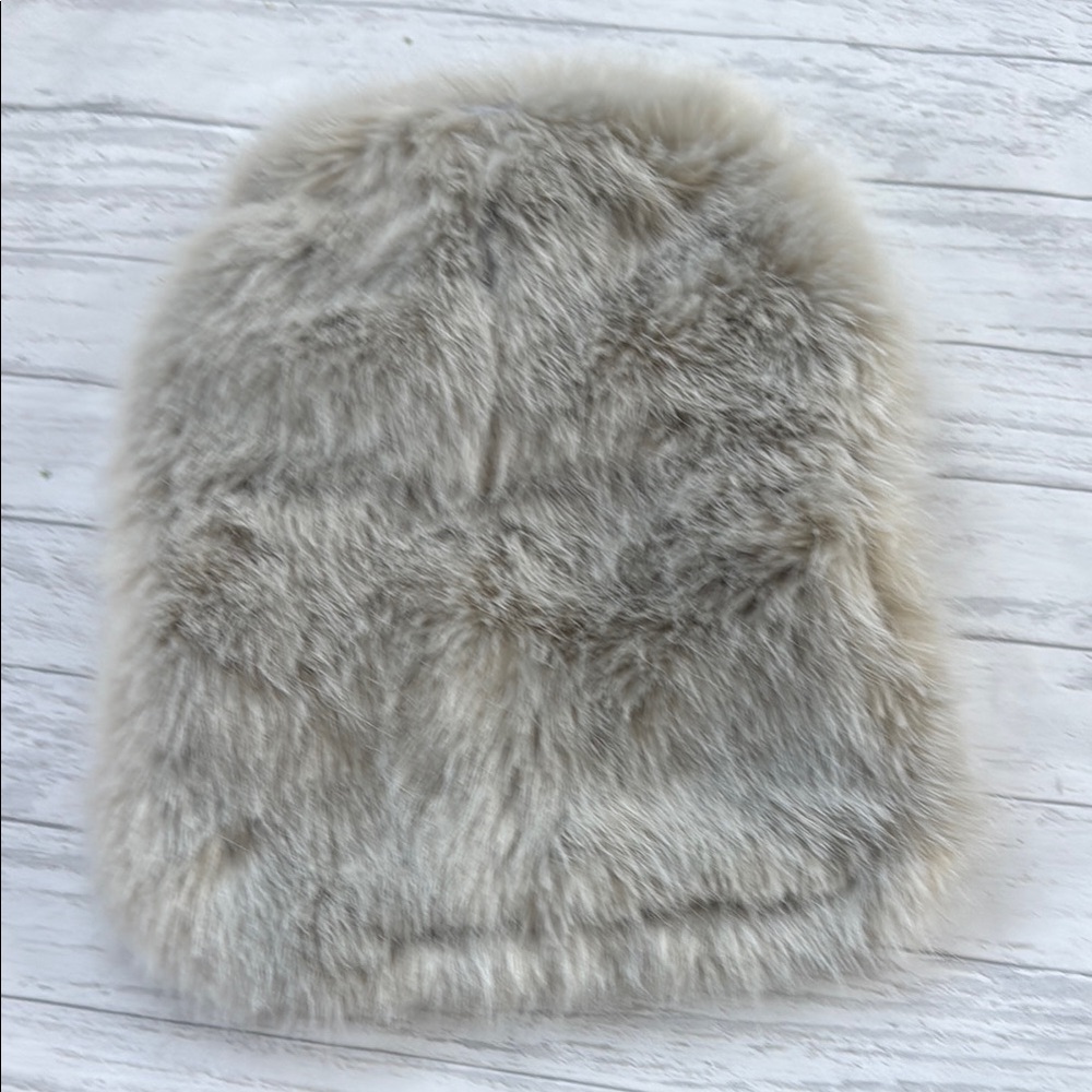 Dog Jacket Coat of Faux Fur in Light Gray, Size Small/Medium